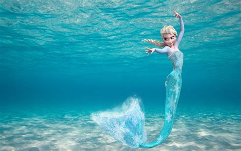 elsa turns into a mermaid